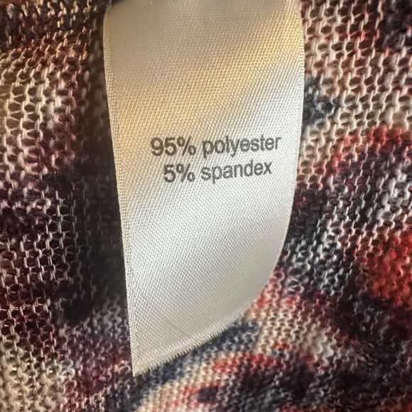 Maurices Womens Size Medium Wrap Blouse Long Sleeve V Neck Multi Color - Picture 5 of 6